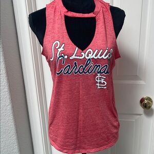 St. Louis Cardinals Women's Red Cutout Tank Top